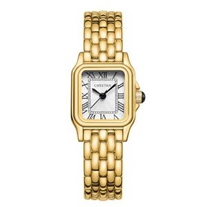 Vintage Gold and White Cheetah Watch for Women