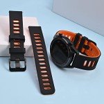 WOCCI 22mm Bicolor Silicone Rubber Watch Band