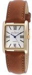 Peugeot Women's Gold Plated Leather Dress Watch