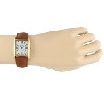 Peugeot Women's Gold Plated Leather Dress Watch