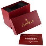 Peugeot Women's Gold Plated Leather Dress Watch