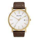 Bulova Men's Classic Quartz Leather Strap Watch