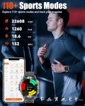 PODOEIL Men's Military Smartwatch with Bluetooth and Health Monitor