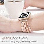 Rose Gold Beaded Apple Watch Band for Women