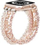 Rose Gold Beaded Apple Watch Band for Women