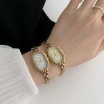FANMIS Women's Vintage Oval Gold Bracelet Watch
