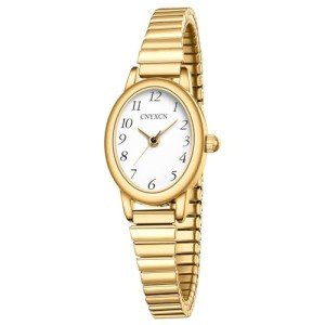 CNYXCN Women's Gold Easy-Read Analog Watch
