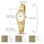 CNYXCN Women's Gold Easy-Read Analog Watch