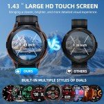 Men's Military Smart Watch with 1.43" Touch Screen