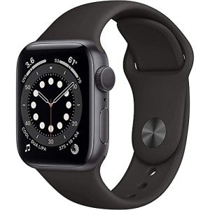 Apple Watch Series 6 (GPS + Cellular, 44mm) - Space Gray Aluminum Case with Black Sport Band (Renewed)