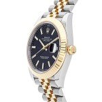 Rolex Datejust 41 Steel & Yellow Gold Watch Jubilee Bracelet Black Dial 126333