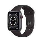 Apple Watch Series 6 (GPS + Cellular, 44mm) - Space Gray Aluminum Case with Black Sport Band (Renewed)