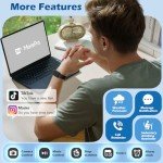 MorePro AIR2 Fitness Tracker, Smart Watch with 24/7 Heart Rate and Blood Pressure, Step Calorie Counter, Sleep Monitor, IP68 Waterproof Fitness Watch for Women Men Andriod iOS(Black)