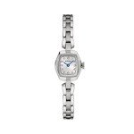 Bulova Ladies' Classic Dress Mini 2-Hand Quartz Watch, Stainless Steel, Arabic Markers, Silver/Blue Accents