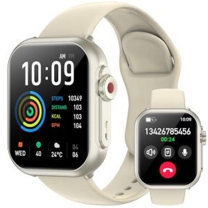 Smart Watch, 1.85"HD Smart Watch for Men Women, 1000 mAh Battery High Capacity, 110+ Sport Modes with Fitness Tracker, IP68 Waterproof, Heart Rate/Sleep Monitor, Fitness Watch for Android/iOS