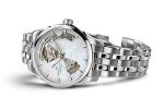 Hamilton Watch Jazzmaster Open Heart Lady Swiss Automatic Watch 36mm Case, Mother of Pearl Dial, Silver Stainless Steel Bracelet (Model: H32215190)