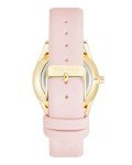 Nine West Women's NW/1994WTPK Gold-Tone and Pastel Pink Strap Watch