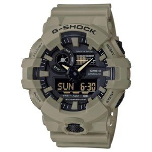 Casio Men's Watch XL Series G-Shock Quartz 200M Water Resistant, Shock Resistant, Matte Tan Resin Finish, Durable Men's Wrist Watches, Digital Casio G-Shock for Men (Model GA-700UC-5ACR)