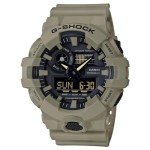 Casio Men's Watch XL Series G-Shock Quartz 200M Water Resistant, Shock Resistant, Matte Tan Resin Finish, Durable Men's Wrist Watches, Digital Casio G-Shock for Men (Model GA-700UC-5ACR)