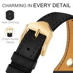JR.DM Slim Leather Bands Compatible with Apple Watch Band 38mm 40mm 41mm 42mm 44mm 45mm 46mm 49mm, Top Genuine Leather Band with Charms, Feminine Design for Iwatch Ultra SE Series 10 9 8 7 6 5 4 3 2 1