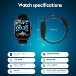 Curve Smart Watch for Men Women Answer Make Calls, 2.01" Fitness Tracker with 100 Sport Modes, Step Counter Heart Rate Sleep Tracker Accurate, IP68 Waterproof Fitness Watch for Android iOS, Black