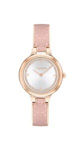 COACH Chelsea Women's Watch - 2H Quartz Bangle Watch with Enamel Signature "C" and Crystals - Water Resistant 3 ATM/30 Meters -Gift for Her - Premium Fashion Timepiece for All Occasions - Adjustable - 27mm