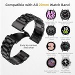 Lerobo Compatible with Samsung Galaxy Watch 7 6 5 4 Band 44mm 40mm/Galaxy Watch 6 4 Classic Band 43mm 47mm 46mm 42mm/Active 2 40mm 44mm, 20mm Stainless Steel Metal Replacement Men Women