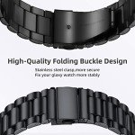 Lerobo Compatible with Samsung Galaxy Watch 7 6 5 4 Band 44mm 40mm/Galaxy Watch 6 4 Classic Band 43mm 47mm 46mm 42mm/Active 2 40mm 44mm, 20mm Stainless Steel Metal Replacement Men Women