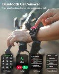 Smartwatch for Men Women, Alexa Built-in, 1.8" Fitness Tracker, IP68 Waterproof Smartwatch for Android & iPhone with Bluetooth Call (Answer/Make), Heart Rate/SpO2/Sleep Monitor/Pedometer, Black