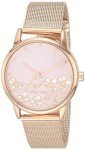 Nine West Women's Floral Dial Mesh Bracelet Watch