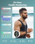 Smartwatch for Men Women, Alexa Built-in, 1.8" Fitness Tracker, IP68 Waterproof Smartwatch for Android & iPhone with Bluetooth Call (Answer/Make), Heart Rate/SpO2/Sleep Monitor/Pedometer, Black
