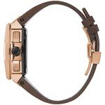 Bulova Men's Precisionist X 10th Anniversary Rose Gold 8-Hand Chronograph Watch with Brown Leather Strap