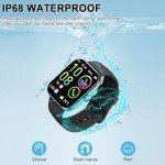 Smart Watch (Answer/Make Calls), 1.96" HD Screen SmartWatch for Men Women 113+ Sport Modes, Fitness Activity Tracker Heart Rate/Sleep Monitor/Pedometer, IP68 Waterproof, Smart Watches for Android iOS