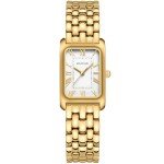 HOLSTOUR Watches for Women Vintage Bracelet White Roman Dial Rectangular Case Gold Watch Waterproof with Tools