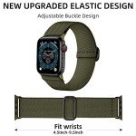 DaQin 3 Pack Stretchy Solo Loop Compatible with Apple Watch Band 44mm 42mm 40mm 38mm 45mm 46mm 41mm 49mm Men, Nylon Braided Band for Apple Watch SE/iWatch Ultra/Ultra 2 Series 10 9 8 7 6 5 4 3 2 1