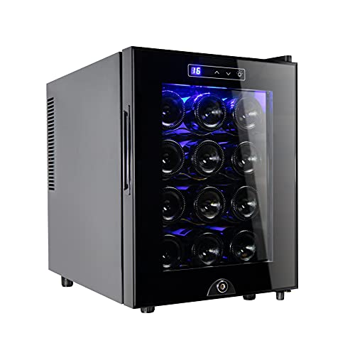 12-Bottle Wine Cooler with Lock & Digital Control