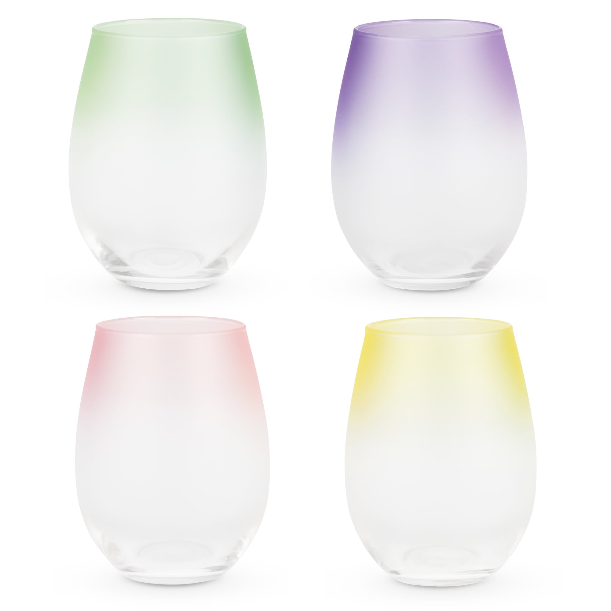 Ombre Stemless Wine Glasses in Blush
