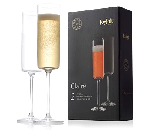 European-made Crystal Champagne Flutes Set