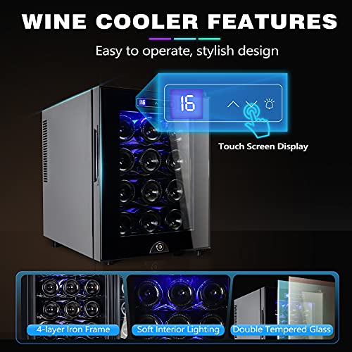 12-Bottle Wine Cooler with Lock & Digital Control