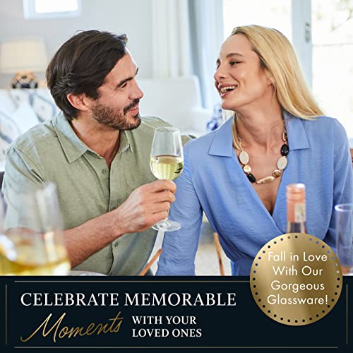 Modern Hand Blown White Wine Glasses (8 words)