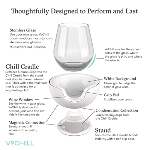 Chill Stemless Wine Glass with VoChill