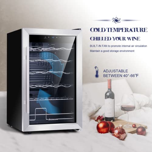 Kalamera Mini Fridge Wine Cooler: 24 Bottle Capacity