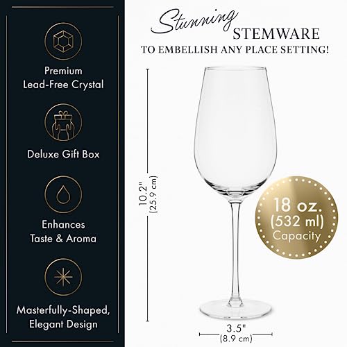 Modern Hand Blown White Wine Glasses (8 words)