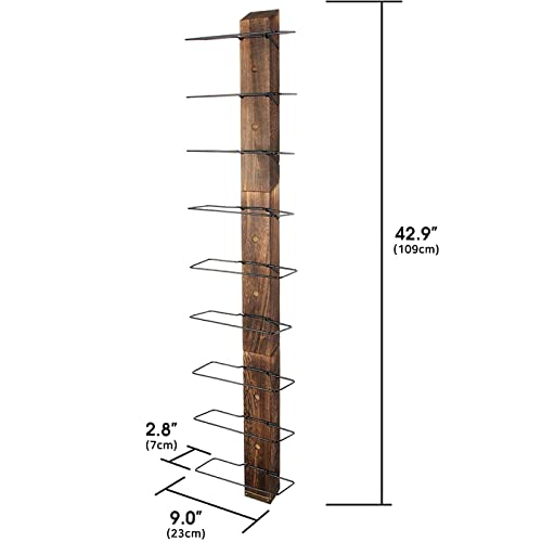 Rustic Wood Wine Rack for 9 Bottles