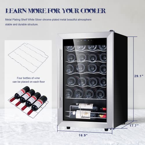 Kalamera Mini Fridge Wine Cooler: 24 Bottle Capacity