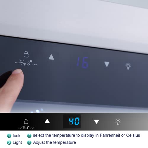 Kalamera Mini Fridge Wine Cooler: 24 Bottle Capacity