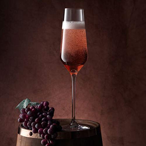 Layla Collection Crystal Champagne Glasses - Set of 4