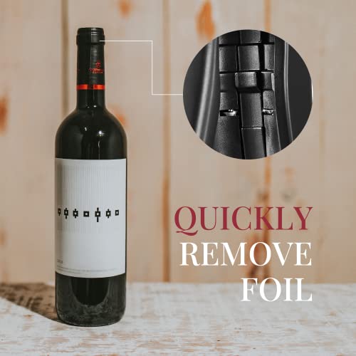 Vertical Lever Wine Opener with Foil Cutter