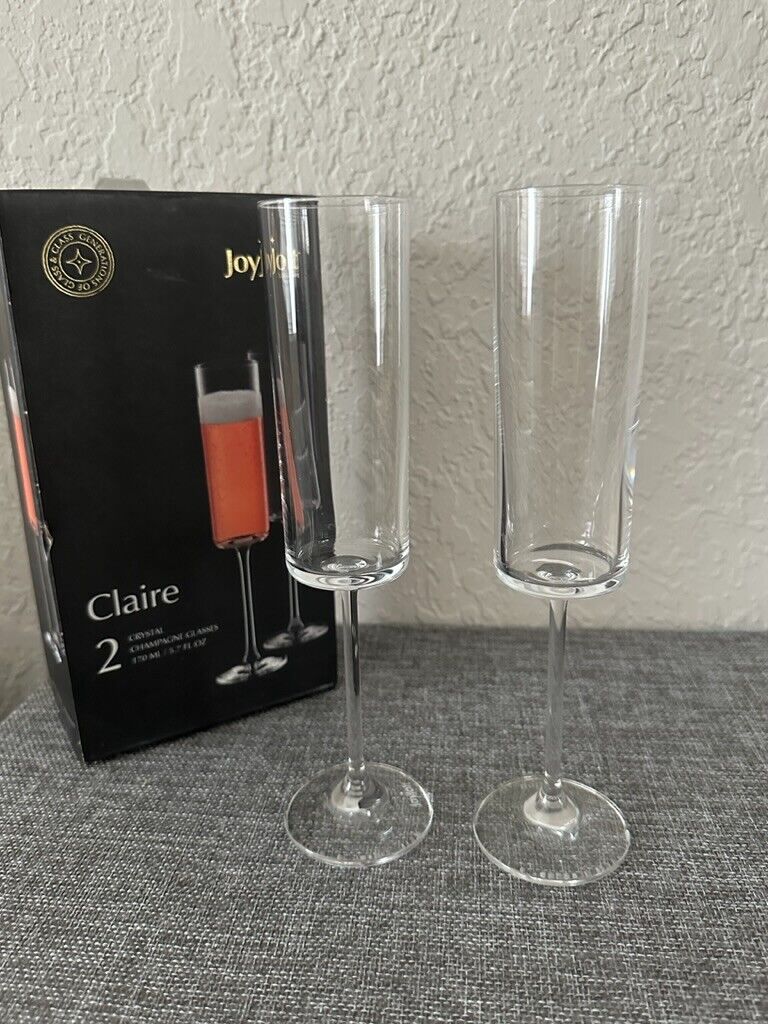 European-made Crystal Champagne Flutes Set