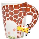 Arawat 3d Animal Mugs Giraffe Mug Gift Funny Ceramic Coffee Mug 400ml Cute Tea Cup Birthday Gifts for Boyfriend Boys Women Men Giraffe Porcelain Cups